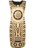 Versace Jeans Printed Dress, Women's, Size: Medium, Black, Polyester/spandex/elastane