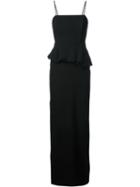 Chalayan Peplum Corset Dress, Women's, Size: 46, Black, Polyamide/spandex/elastane/polyester/viscose