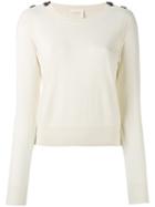 See By Chloé - Applique Detail Sweater - Women - Cotton - M, Nude/neutrals, Cotton