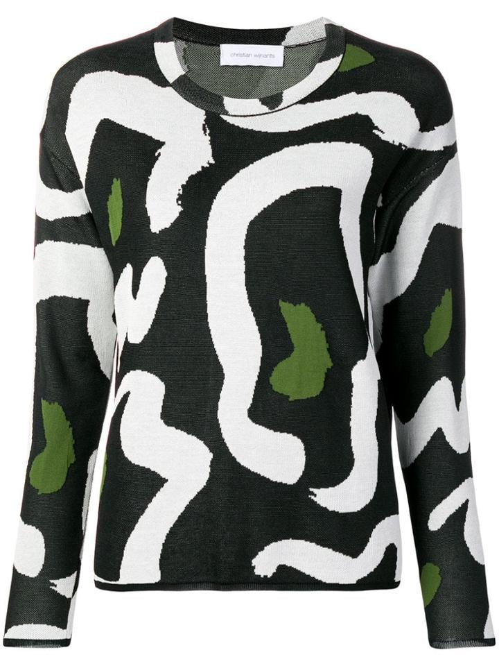 Christian Wijnants Kaori Jacquard Jumper - Black