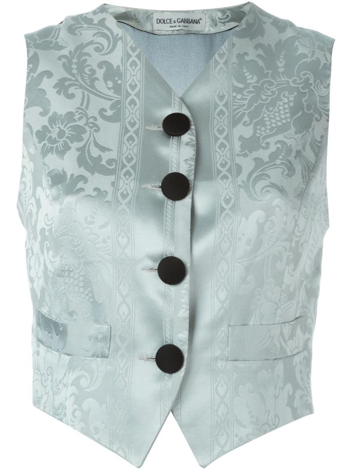 Dolce & Gabbana Vintage Jacquard Waistcoat - Blue