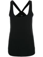 Theory - Lace-up Back Tank - Women - Polyester/acetate/viscose - Xs, Black, Polyester/acetate/viscose