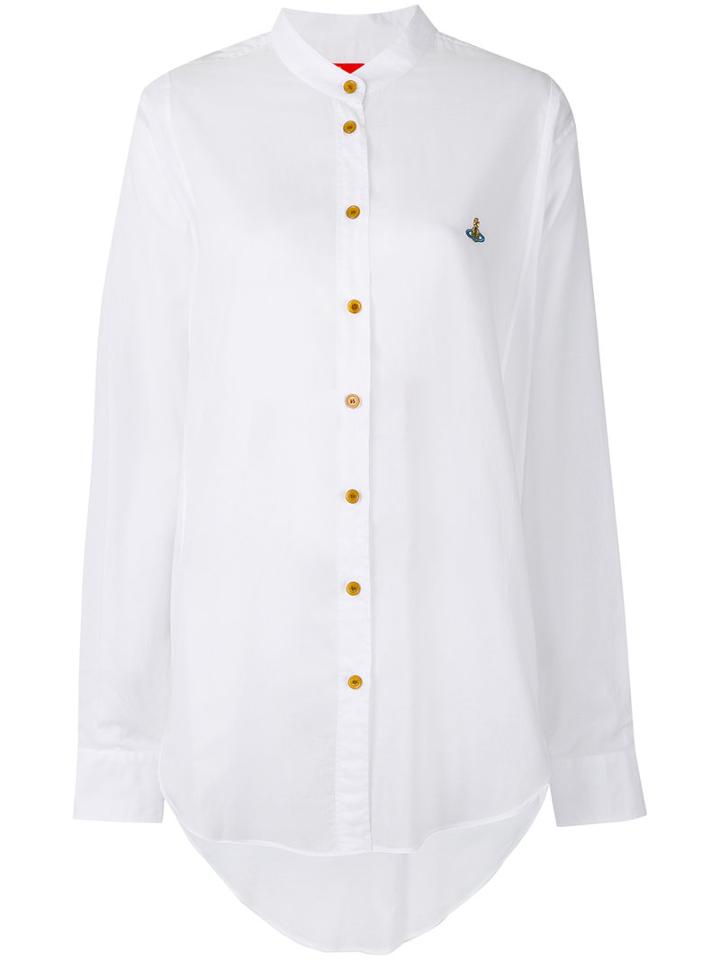 Vivienne Westwood - Embroidered Logo Shirt - Women - Cotton - 42, White, Cotton