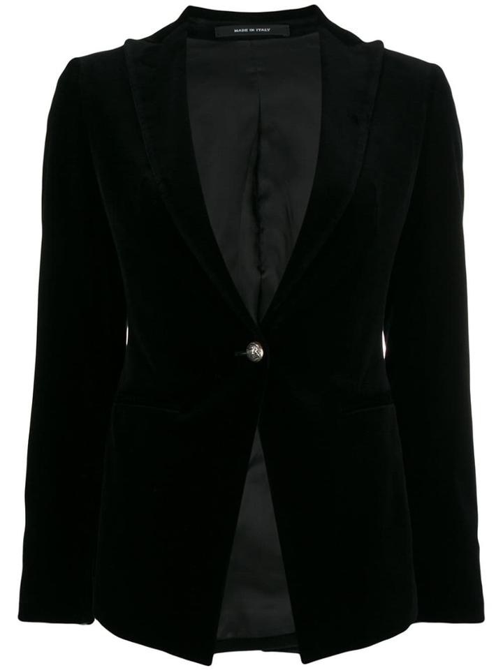 Tagliatore Gilda Plunge Neck Blazer - Black