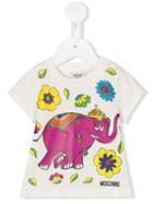 Moschino Kids - Elephant T-shirt - Kids - Cotton/spandex/elastane - 6-9 Mth, White