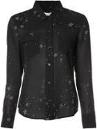 A.l.c. Stars Print Sheer Shirt, Women's, Size: 6, Black, Silk