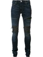 Amiri Distressed Skinny Jeans, Men's, Size: 36, Blue, Cotton/spandex/elastane
