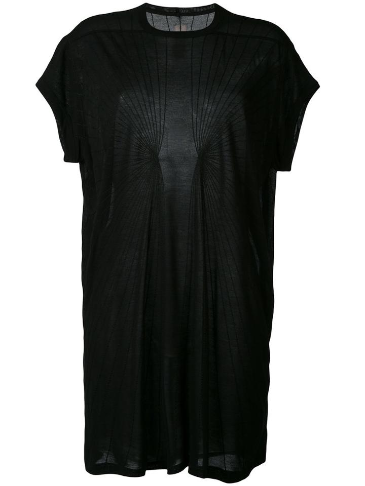 Rick Owens - Stitch Detail T-shirt - Women - Silk/cotton/acrylic/wool - 38, Black, Silk/cotton/acrylic/wool