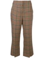 Veronica Beard Checked Cropped Trousers - Neutrals