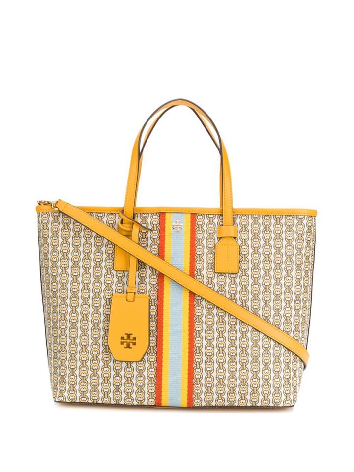 Tory Burch Chain Link Print Tote - Yellow