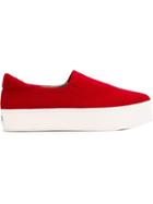 Opening Ceremony Platform Slip-on Sneakers, Women's, Size: 39, Red, Cotton/rubber/leather