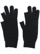 Rick Owens Partially Fingerless Gloves - Black