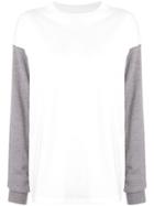 Mm6 Maison Margiela Contrast Sleeve Sweatshirt - White