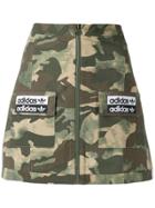 Adidas A-line Camouflage Pattern Skirt - Green