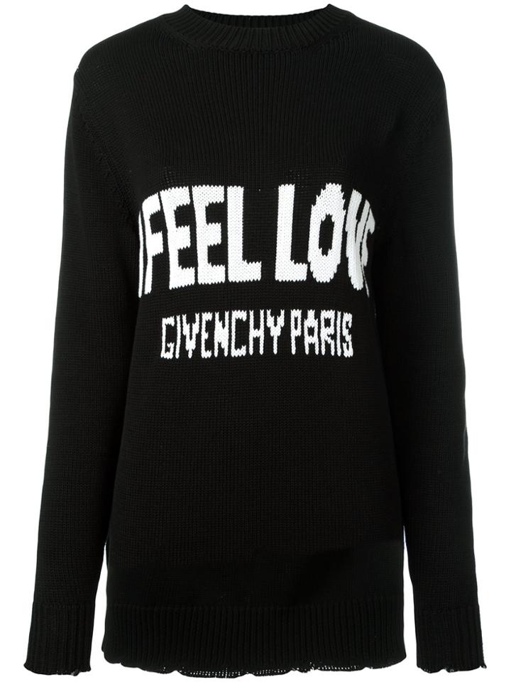 Givenchy Love Intarsia Knit Jumper - Black