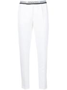 Ermanno Ermanno Creased Slim Fit Trousers - White
