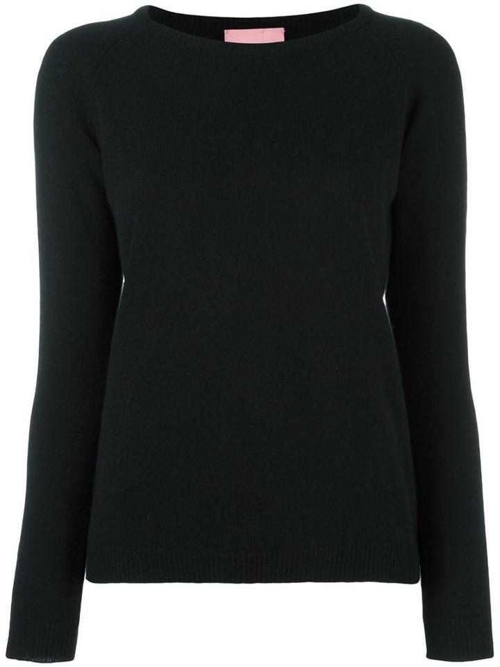 Alyki Classic Long Sleeve Jumper, Women's, Size: 42, Black, Wool/cashmere