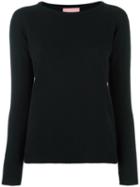 Alyki Classic Long Sleeve Jumper, Women's, Size: 42, Black, Wool/cashmere