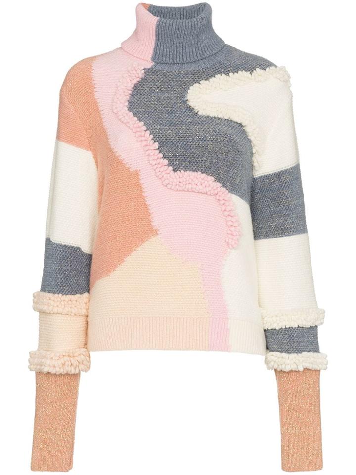 Peter Pilotto Patchwork Roll-neck Jumper - Pink