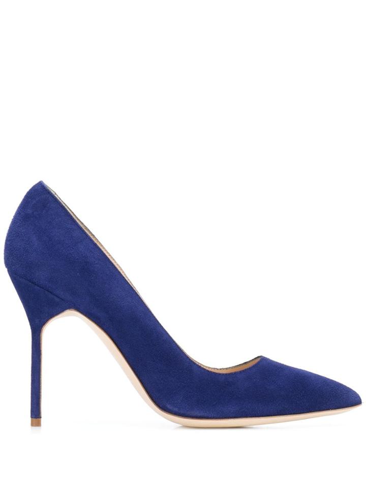 Manolo Blahnik Bb Suede Pumps - Blue