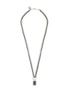 Goti Double Chain Pendant Necklace - Silver
