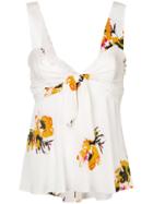 A.l.c. Floral Babydoll Camisole - White