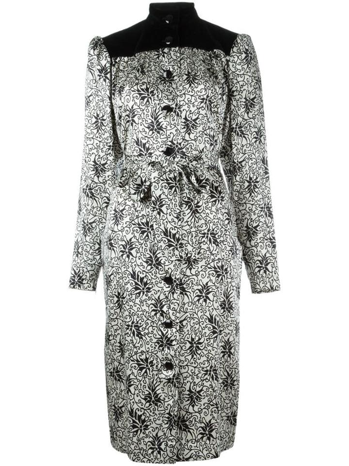 Yves Saint Laurent Pre-owned Printed Shirt Dress - White