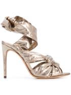 Alexandre Birman Ankle Strap Sandals - Metallic