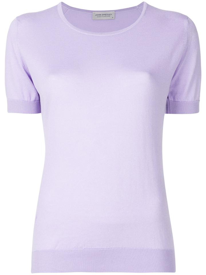 John Smedley Fine Knit T-shirt - Pink & Purple