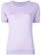 John Smedley Fine Knit T-shirt - Pink & Purple