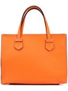 Moreau Large Rectangular Tote, Women's, Yellow/orange, Leather