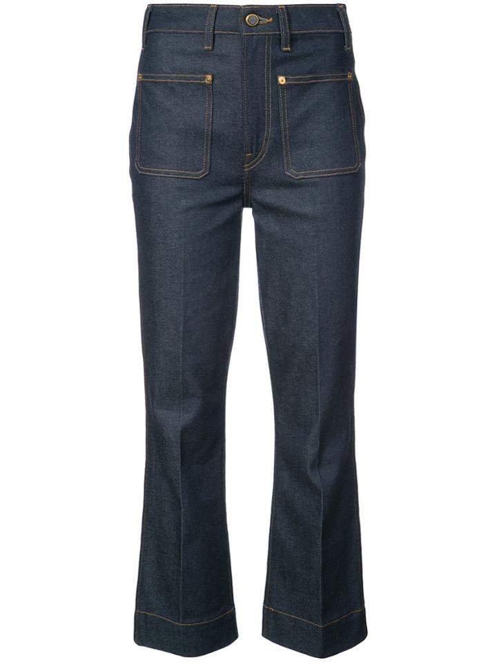 Khaite Raquel Cropped Jeans - Blue