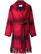 T By Alexander Wang Checked Coat - Red