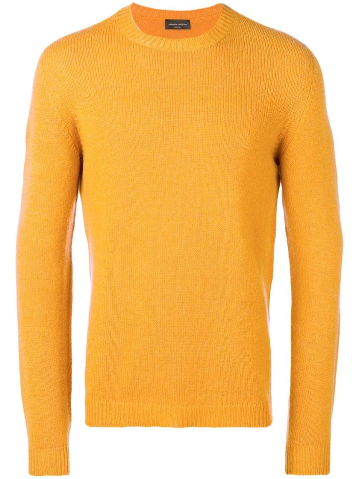 Roberto Collina Round Neck Sweater - Yellow & Orange