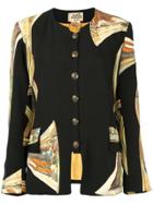 Hermès Pre-owned Collarless Button-down Jacket - Black