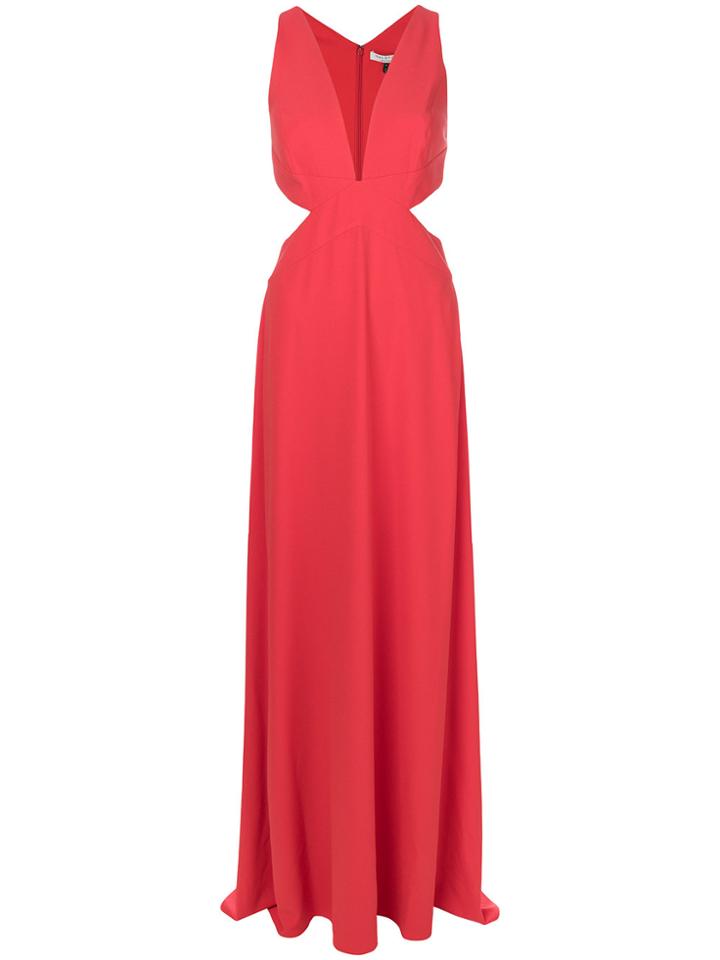 Halston Heritage Cut-detail Maxi Dress - Red