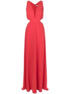 Halston Heritage Cut-detail Maxi Dress - Red