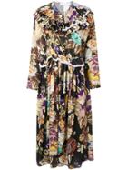 Act N&deg;1 Floral Print Midi Dress - Black