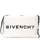 Givenchy Large Faux Fur Clutch Bag - White