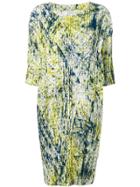 Issey Miyake Men Abstract Pleated Midi Dress - Yellow