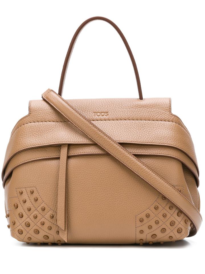 Tod's Wave Medium Tote - Nude & Neutrals