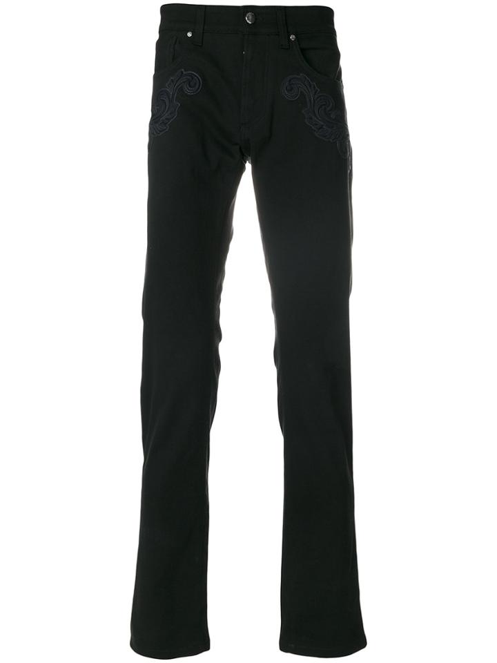 Versace Collection Slim Fit Denim Jeans - Black