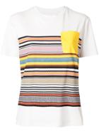 Tory Burch Patch Pocket Striped T-shirt - Multicolour