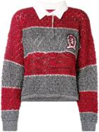 Tommy Hilfiger Crest Polo Cropped Sweater - Grey