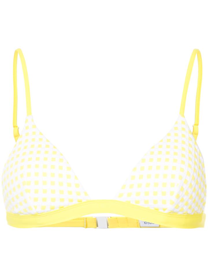 Onia Danni Triangle Bikini Top - Yellow & Orange