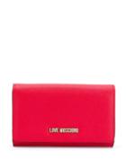 Love Moschino Logo Plaque Purse - Red