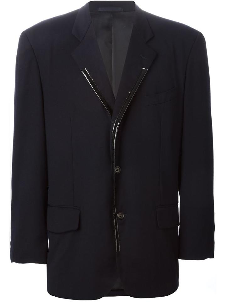 Comme Des Garcons Vintage Pvc Trim Blazer