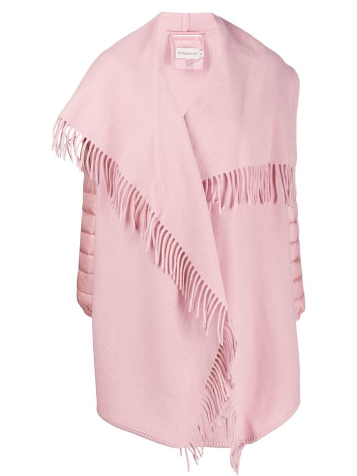 Moncler Fringed Tassel Overcoat - Pink