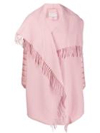 Moncler Fringed Tassel Overcoat - Pink