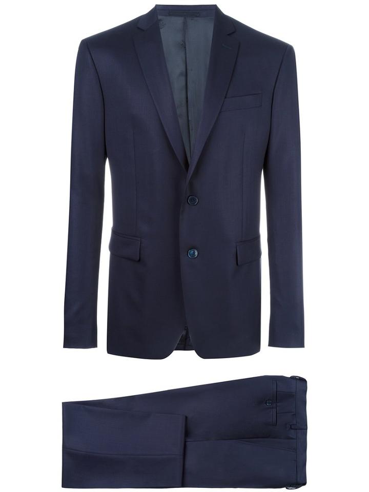 Versace Two Piece Suit, Men's, Size: 52, Blue, Wool/viscose